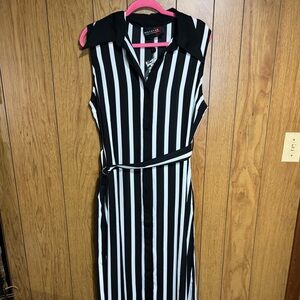 Killstar Zephaniah Striped Shirt Maxi Dress Size XXL NWT